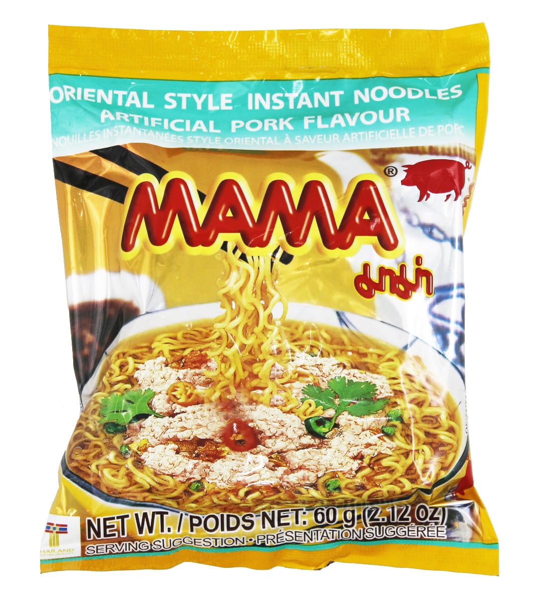r'mama✡ MAMA Instant Noodles Artificial Pork Flavor,30 Pkgs.x 2.12 Oz.(60g